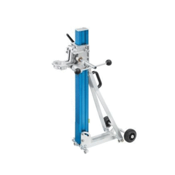 STAKO Kantelbare 45° boorstandaard voor kernboormachine met montageklem 60 mm – max. boordiameter 350 mm – kernboorstandaard 16 kg – hefhoogte 76 cm – nauwkeurig boren door robuuste constructie