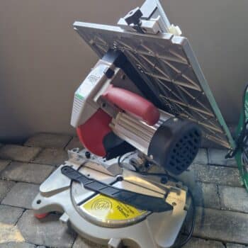 Femi 733 Afkortzaag/verstekzaagmachine met boventafel 1300W - 230V - BuitenKansje! - Afbeelding 4