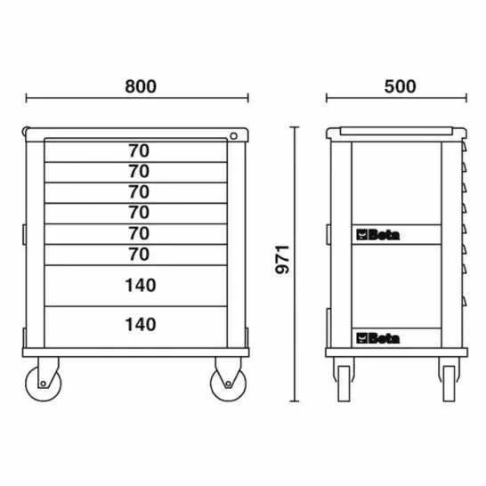 Beta C39 8 Gereedschapswagen