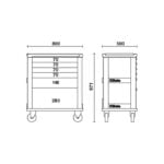 Beta C39/6 Gereedschapwagen met zes laden – Rood