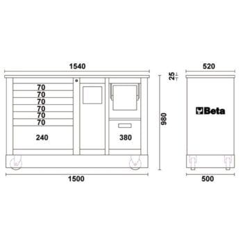 Beta C39SM Gereedschapswagen afb4