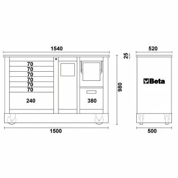Beta C39SM Gereedschapswagen afb4