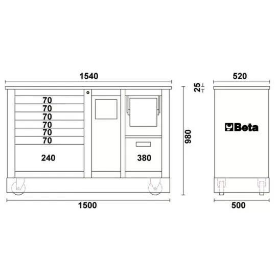 Beta C39SM Gereedschapswagen afb4