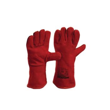 Weldkar Lashandschoen Rund-Splitleer roodbruin - 35cm