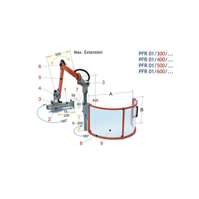 TechnoPiu PFR 01 Beschermkap t.b.v. Freesbank