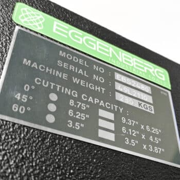 Eggenberg EBS2480 Bandzaagmachine Metaal Limited Black Edition 225mm 400V | BUNDEL 2 - Afbeelding 18