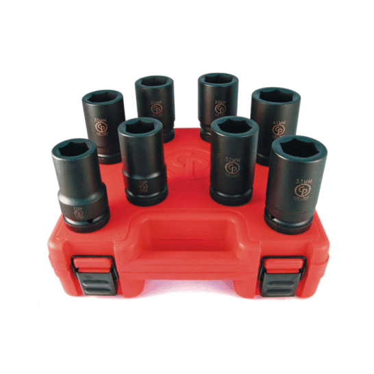 Chicago Pneumatic SS818D Krachtdoppenset 1″ Lang – 8 stuks