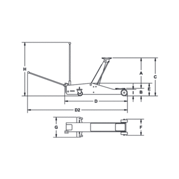 Chicago Pneumatic CP80020 Hydraulische Rolkrik - 2 t - Afbeelding 6