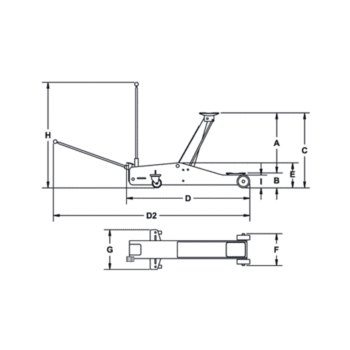 Chicago Pneumatic CP80030 Hydraulische Rolkrik – 3 t - Afbeelding 3