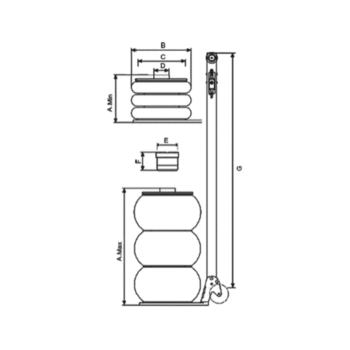 Chicago Pneumatic CP88221 Luchtkussenkrik met korte hendel - 2 t - Afbeelding 4