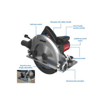 Keyang CS235-20B Cirkelzaag - 2000W 235mm - Afbeelding 3