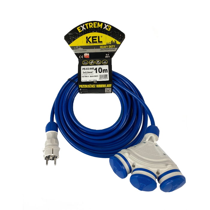 Plastrol 3x2.5mm² Verlengkabel PUR 230V 10M - T-Blok