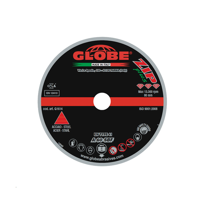 Globe G1615 Doorslijpschijf Vlak 115x1.3x22.2mm 25 stuks