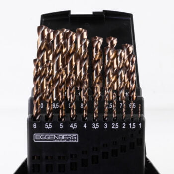 Eggenberg 25-dlg Spiraalborenset HSS Co5% M35 DIN338 - 1-13 mm - Afbeelding 5