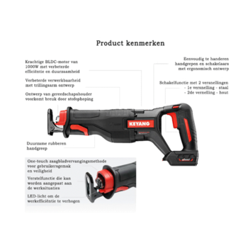 Keyang RS20BLH-30V Accu reciprozaag - BODY - Afbeelding 3