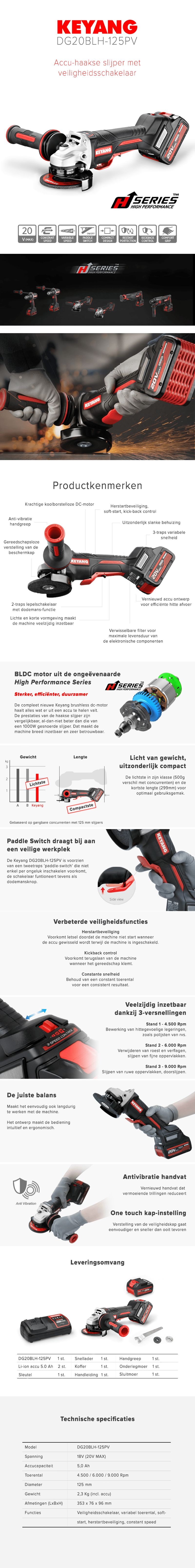 DG20BLH 25PV features NL