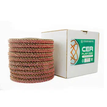 Eggenberg CER Lamellenschijf Vlak Ceramisch 125mm INOX/Alu - K40/60/80 - Afbeelding 3