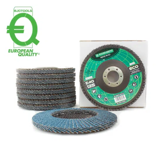 Eggenberg ECO Lamellenschijf Conisch Zirkonium 125mm INOX/Staal - K40/60/80