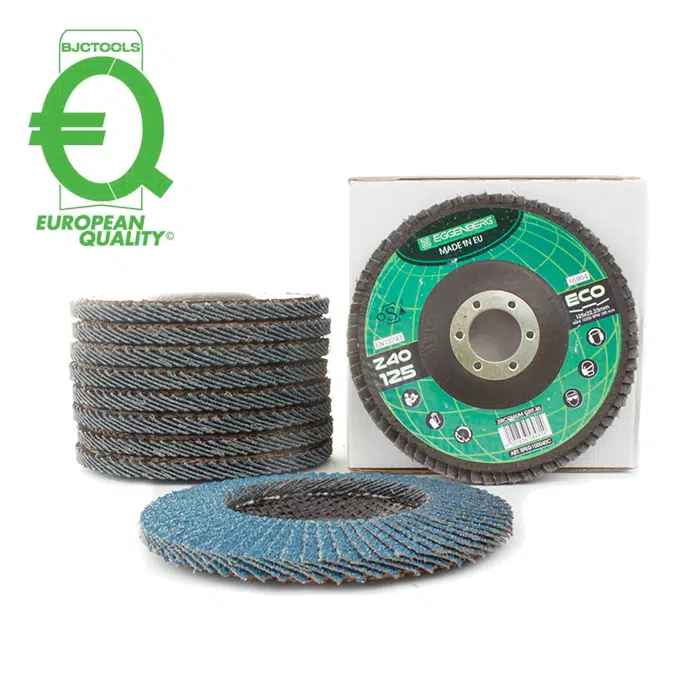 Eggenberg ECO Lamellenschijf Conisch Zirkonium 125mm INOX/Staal - K40/60/80