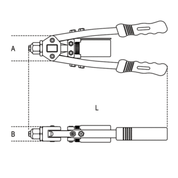 Beta 1740B330 Compacte blindklinktang