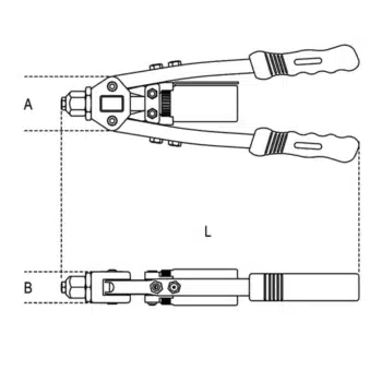 Beta 1740B330 Compacte blindklinktang 