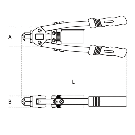 Beta 1740B330 Compacte blindklinktang 