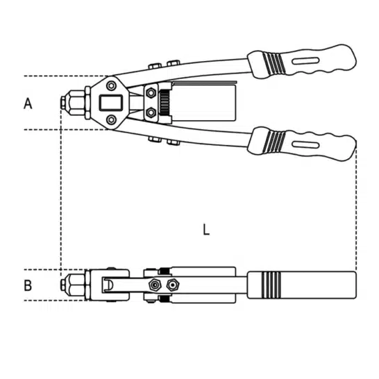 Beta 1740B330 Compacte blindklinktang 