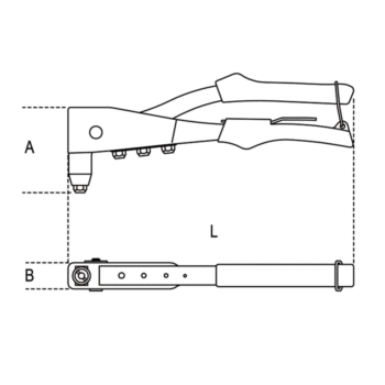 Beta 1741B Blindklinktang 260 mm