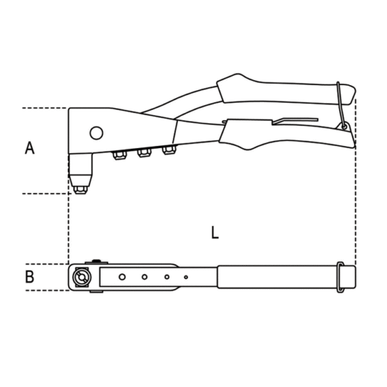 Beta 1741B Blindklinktang 260 mm