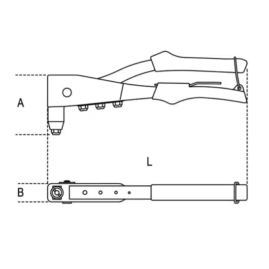 Beta 1741B Blindklinktang 260 mm