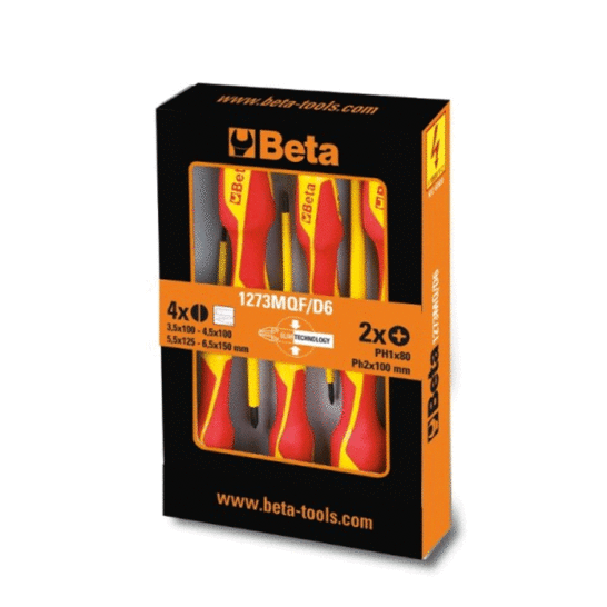 Beta 1273MQF/D6 Dunne schroevendraaier set 6 delig