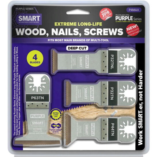 SMART Purple Multitool bladenset 4 stuks SMART Purple Multitool bladenset 4 stuks