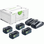 Festool SYS 18V 4×5.2/TCL 6 DUO Accupack