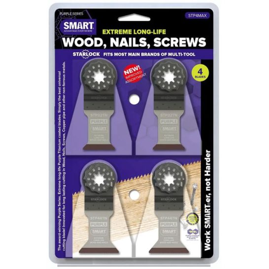 SMART STARLOCK Purple vierdelig bladen set