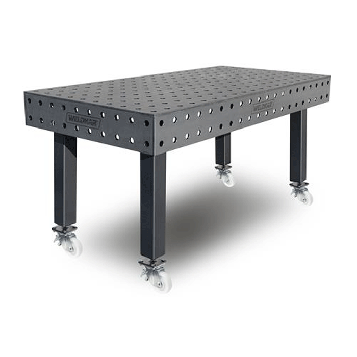 Lastafel Weldkar Ø28 2000x1000x15mm – Verrijdbaar