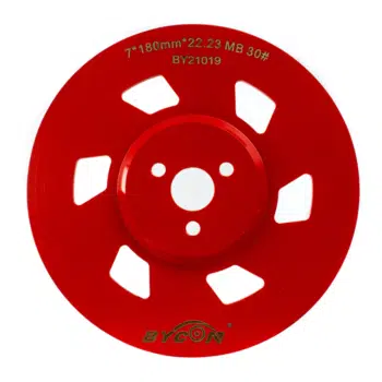 Bycon Diamantschijf 180mm K30 - 6 segmenten - Zachte binding - Medium Korrel - Afbeelding 4