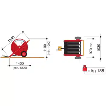 Speedy Rain 405 Turbina Beregeningshaspel - Incl. Sproeiwagen - Afbeelding 4