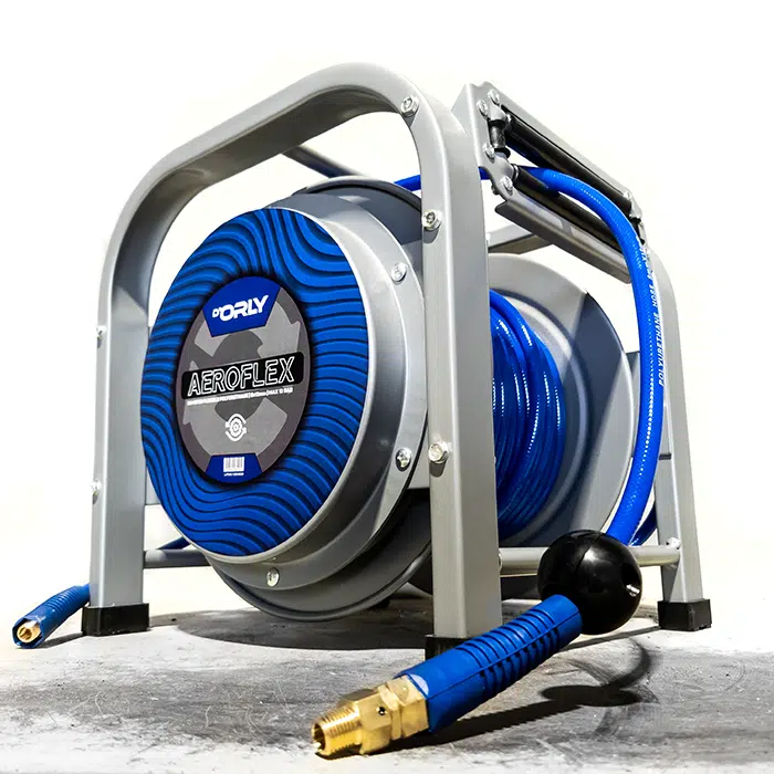 D'Orly AEROFLEX Zelfoprollende - veerbediende luchtslanghaspel 12 bar - luchtslang met haspel