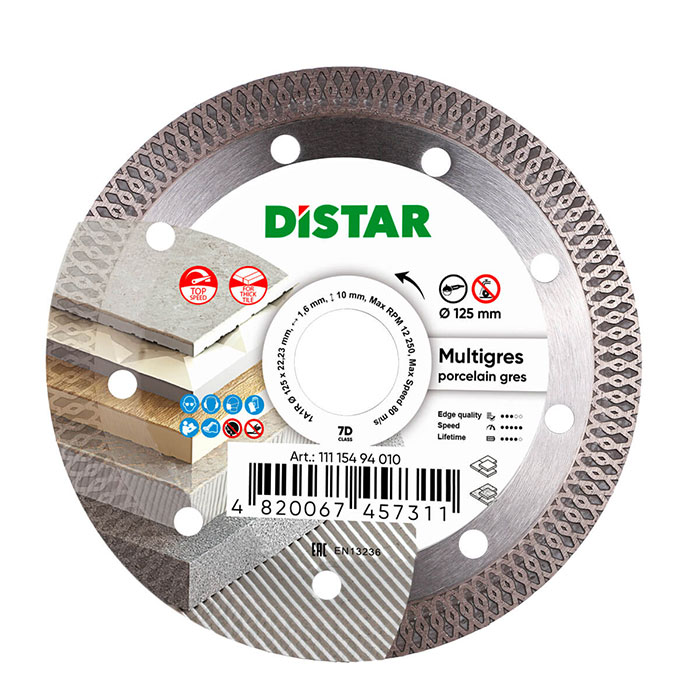 DiStar Diamantschijf 1A1R Multigres – 125×22,23