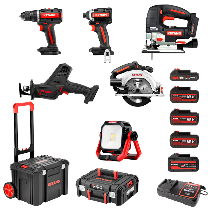 Keyang PP24.3 Accu Combiset 6 Machines – Geleverd in Trolley & koffer 18V