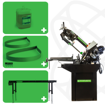 Eggenberg EBS2480 Bandzaagmachine Metaal Limited Black Edition 225mm 400V | BUNDEL 2