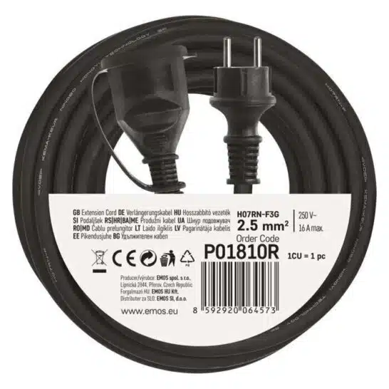 Emos 3x2,5mm² Verlengkabel 10m - Neopreen