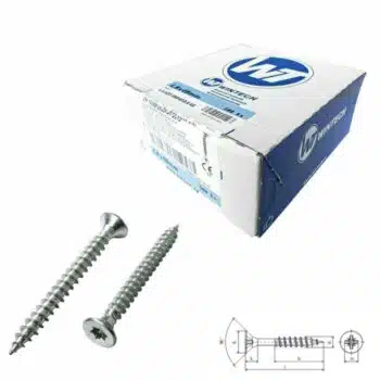 WT Spaanplaatschroef Platkop Verzinkt Torx