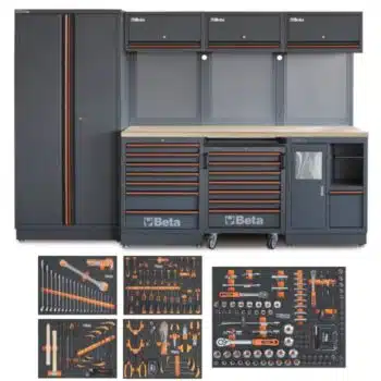 Beta C45PRO 2.0 W Werkplaatsinrichting ACTIE + Gratis 268-delige Gereedschapsset - Dieper Werkblad van 61,5cm