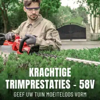 DCK Tools 58V Gazon & Haag Combi Actiebundel - Accu grasmaaier + Heggenschaar met extra 5.0Ah Accu - Afbeelding 15