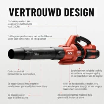 DCK Accu Bladblazer 58V 730CFM - KDLB58201FDK - Afbeelding 14