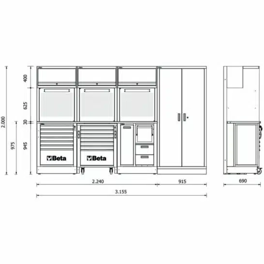 BETA RSC50 F Werkplaatsinrichting tekening