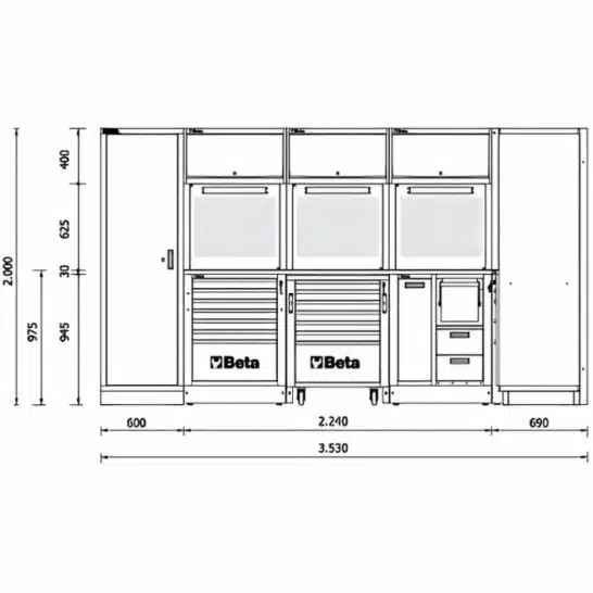 BETA RSC50 I Werkplaatsinrichting tekening