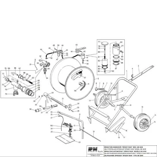 Onderdelen tekening Speedy Rain 300