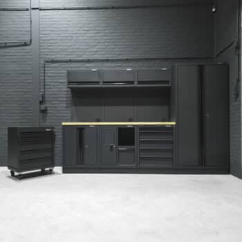 Pillar Werkplaatsinrichting Modulair – Hardhouten werkblad – diepte 61,5 cm – Midnight Black design - Afbeelding 11